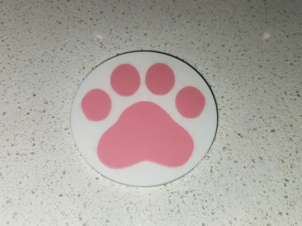 Dessous de verre patte de chat avec range-verres