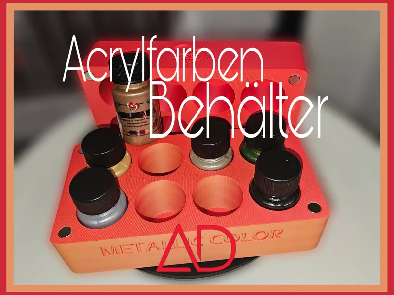 Behälter für Acyrlfarben "Ideen mit Herz"
