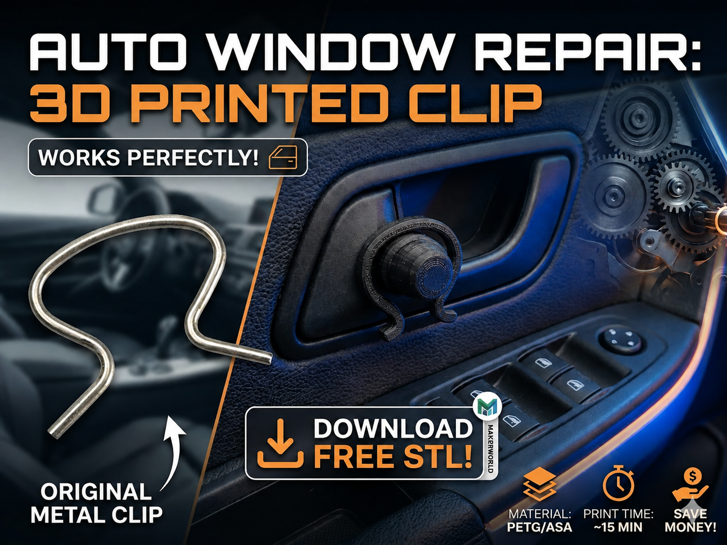 Window Regulator Repair Clip 