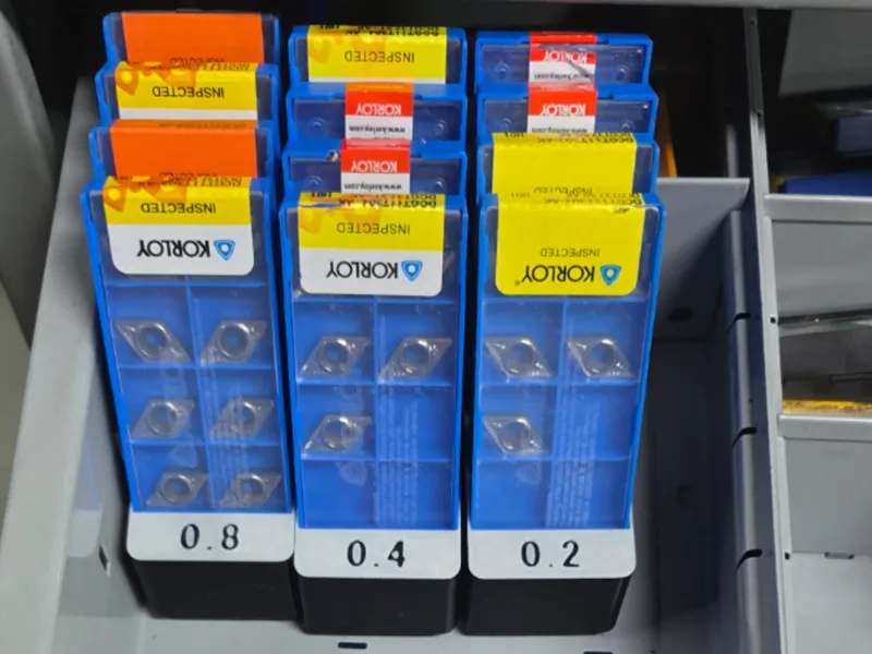 Gridfinity angled carbide insert storage