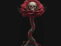 Rose crâne — déco Saint-Valentin — photo 2