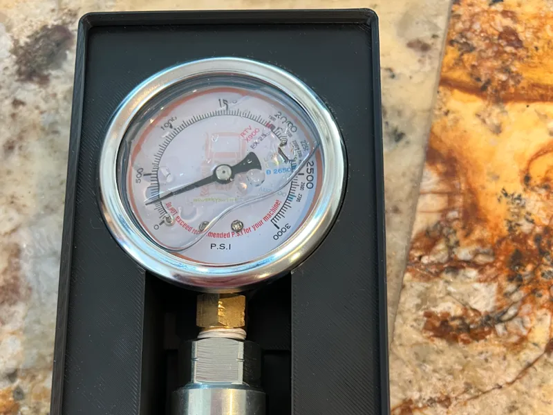 Gridfinity Hydraulic Gauge Holder