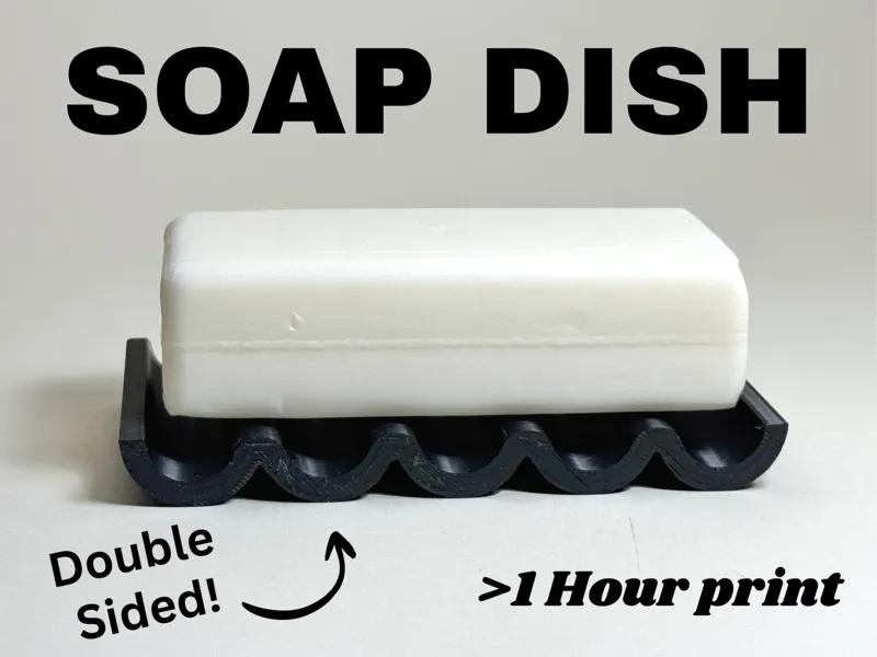 Wavy Soap Dish/Tray Double Sided