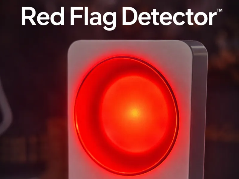 Red Flag Detector – Apple Style Meme Device
