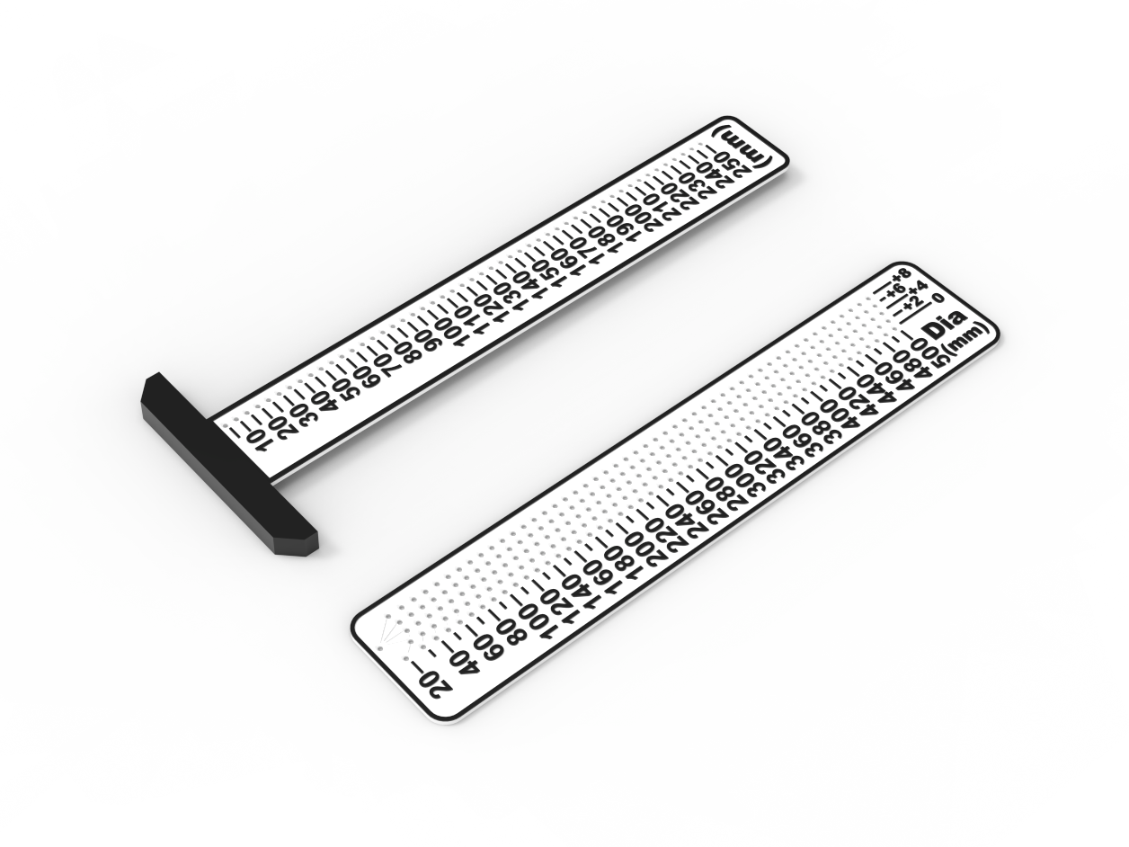 Quilting sliding ruler and circle marking tool
