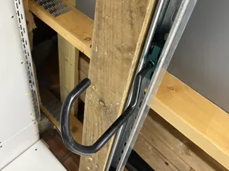 Hook carrier - sliding Unistrut bicycle storage