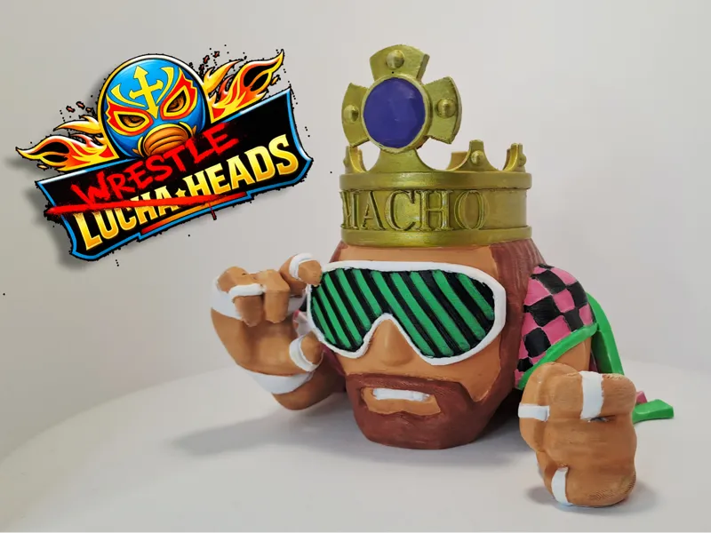 Wrestle-Heads "Macho" Desk Buddy / Pen Holder