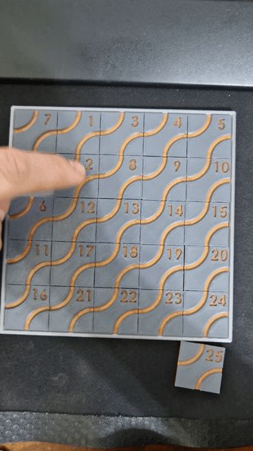 Weavy puzzle with numbers
