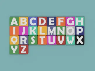 Magnetic alphabet learning letters