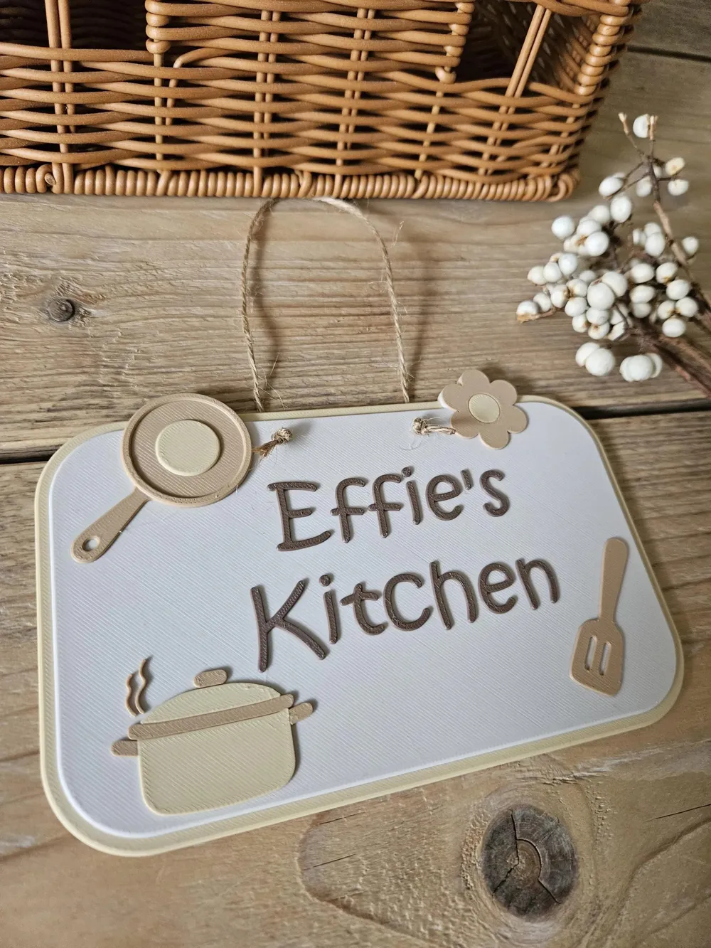Kitchen Sign Eyfs Personalized Play Kitchen Sign (Easy Name Edit!) - Free 3D Print Model ...