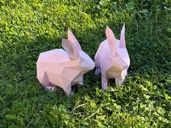 Lapin bas-poly minimaliste