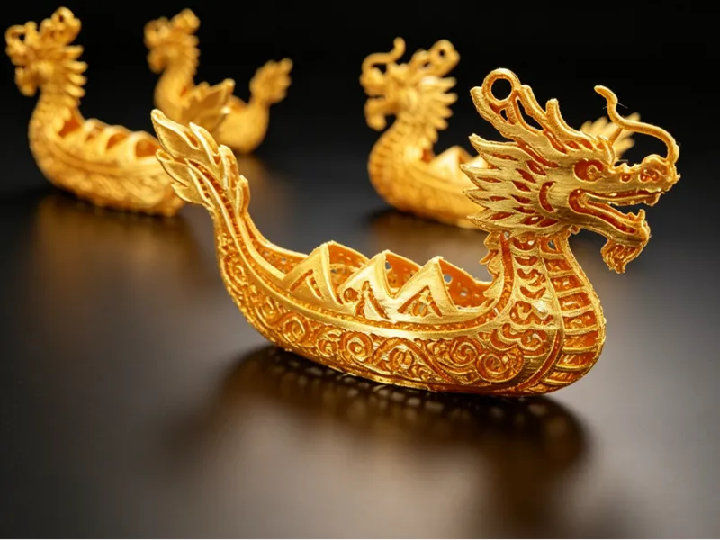 龙舟拇指香囊：6g极限镂空花丝工艺