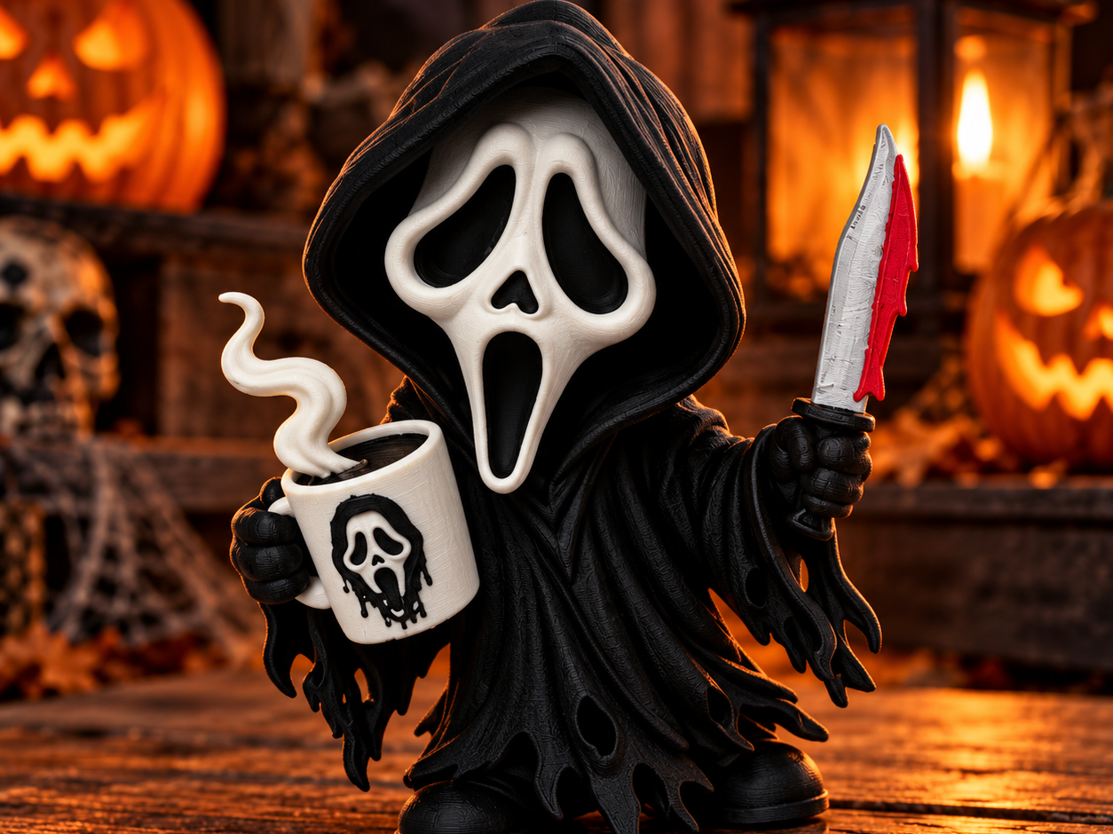 Coffee & Screams – Horror Coffee Figurine 3D model