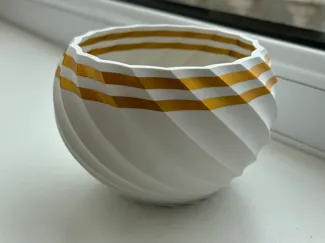 Striped Geometric Planter