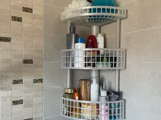 Corner shelf multilevel_Mehrstockige Eckregal 