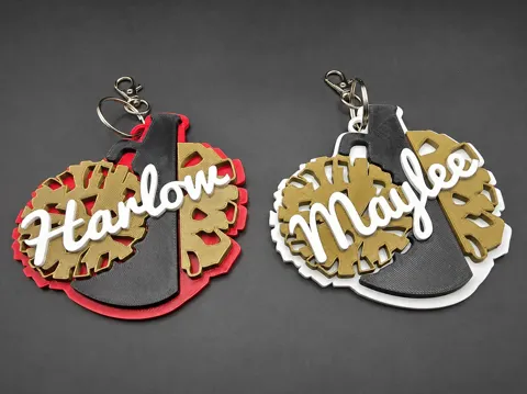 Llavero: Cheer Tag – Customizable Cheer Keychain — referencia de MakerWorld