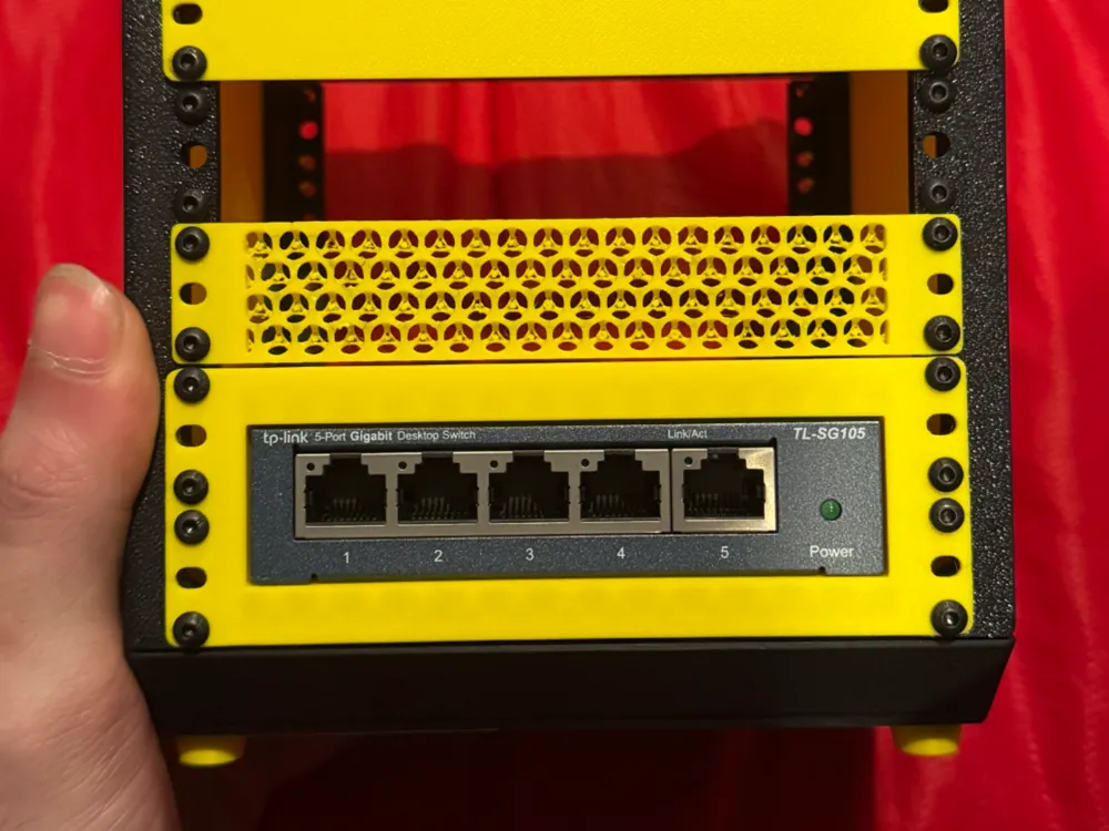 Mini Lab Rax TPLink SG105 Mount - Free 3D Print Model - MakerWorld