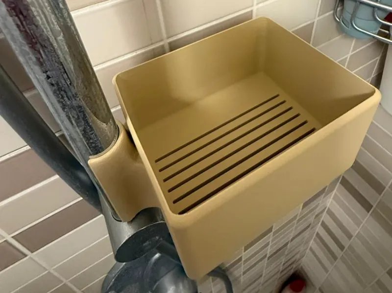 Porta Oggetti Doccia per Tubo da 22Ø con Drenaggio