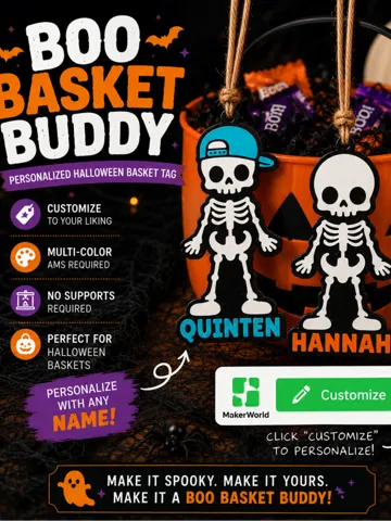 Adorno temático: Boo Basket Buddy - Custom Halloween Basket Tag — vista de referencia 2