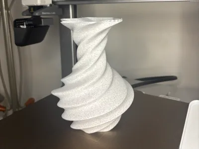 Abstract and modern spiral vase
