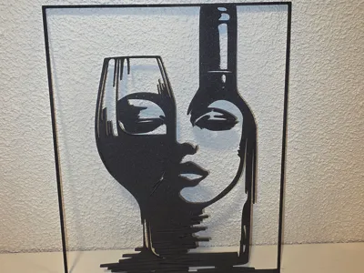 Wall Decoration Woman Wall Decor Bottle Glass Eyes