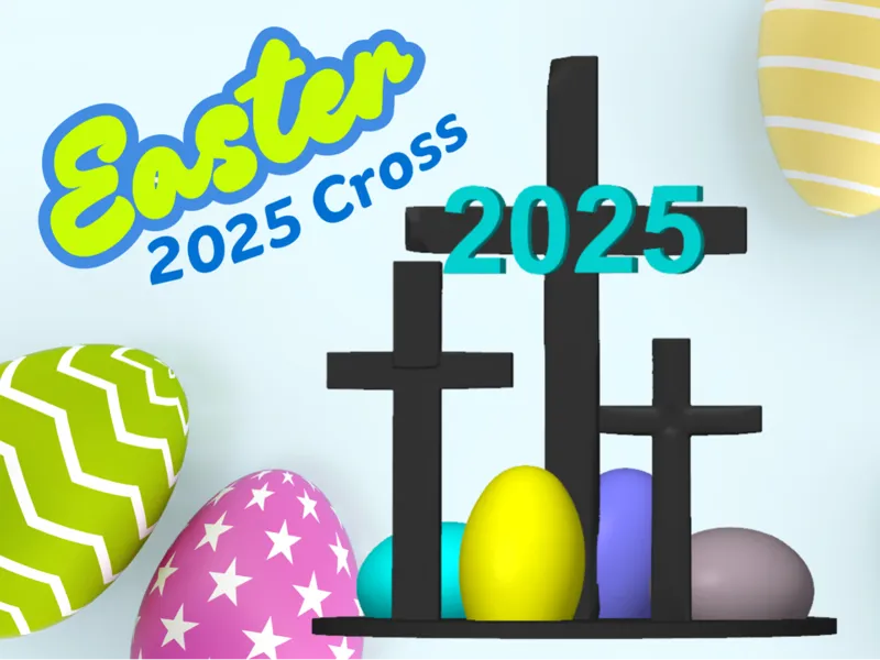 2025 Easter Cross with Eggs