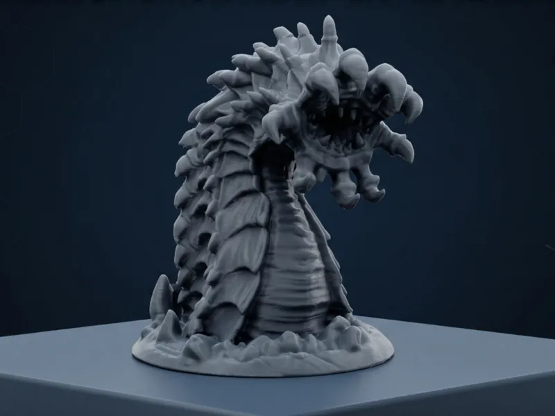 Abyssal Worm Monster Miniature