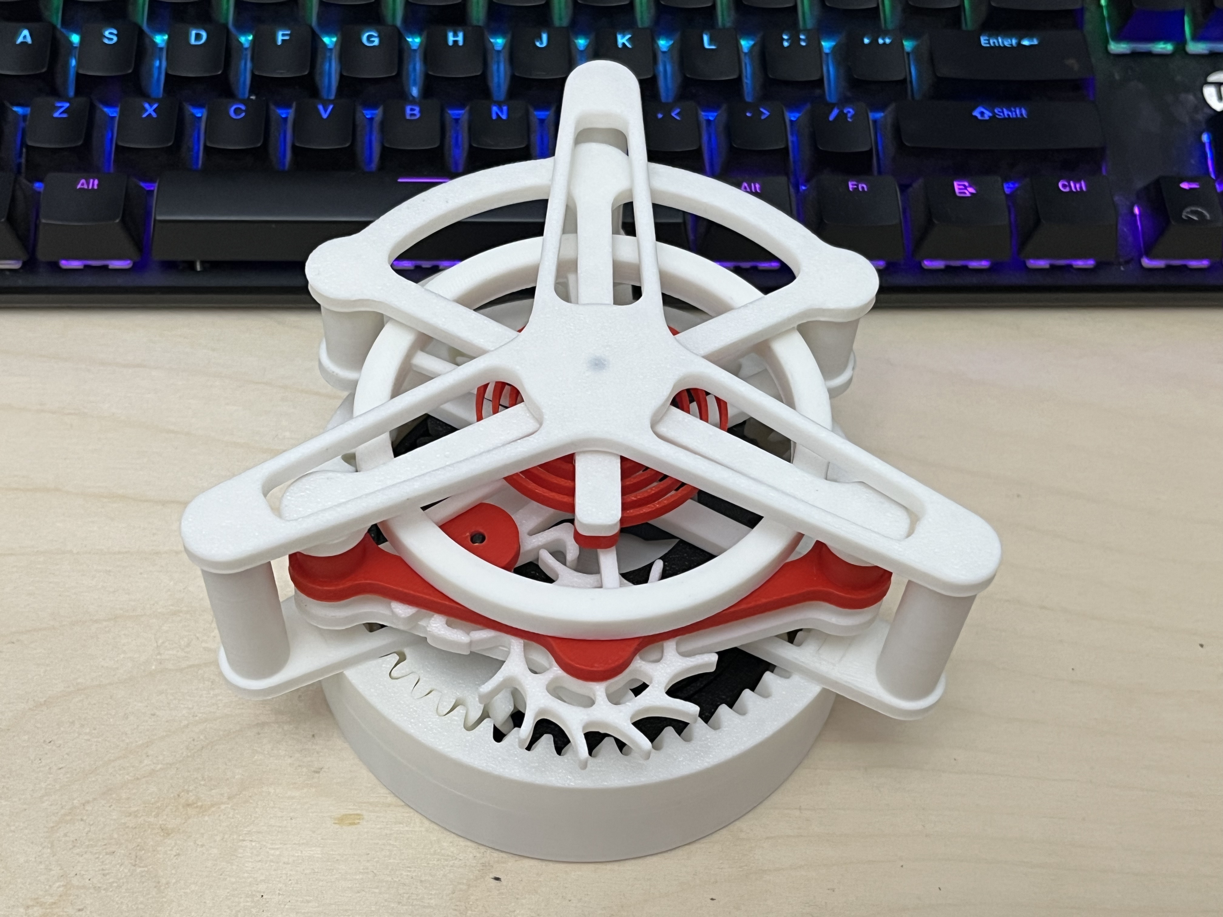 Miniatura 2 do modelo 3D 全3D打印 陀飞轮 擒纵机构 带行星加速器