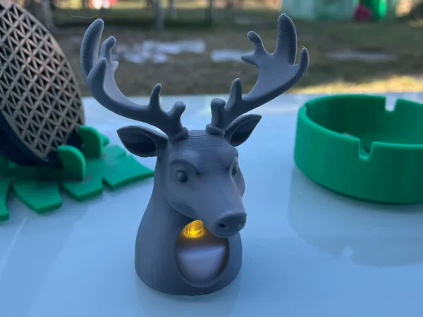 Tête de cerf photophore