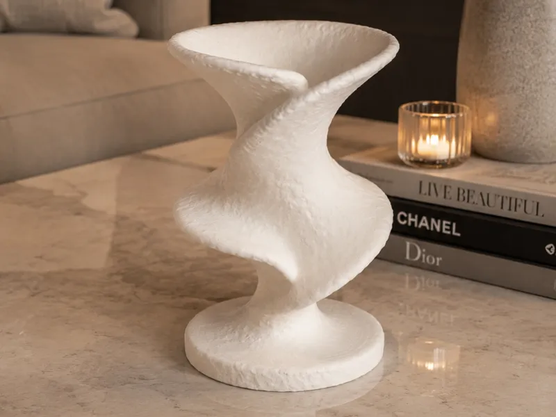 Abstrakte Deko Vase für Kunstblumen
