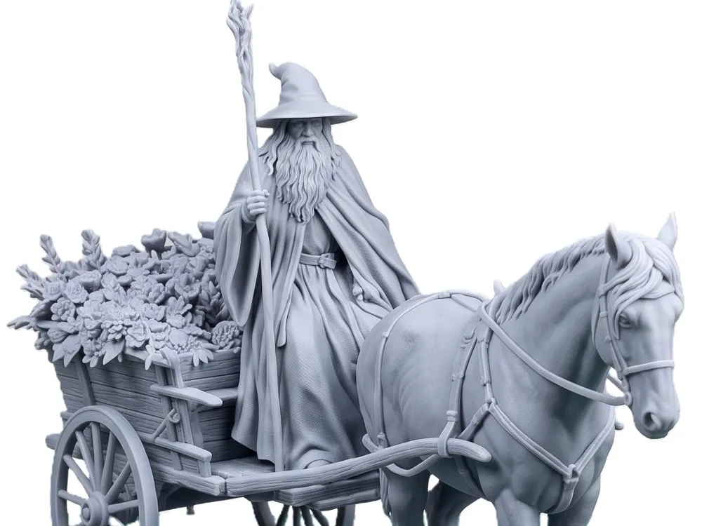 Figura decorativa: Gandalf's Arrival in the Shire. Referencia del modelo original.