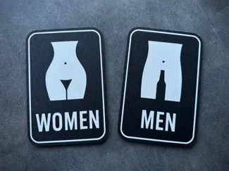 Bathroom Signs for Bar or Pub -Men and Women icons