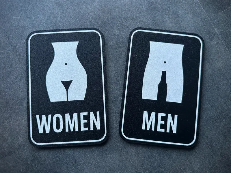 Bathroom Signs for Bar or Pub -Men and Women icons