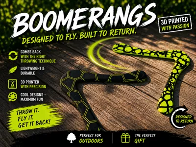 BOOMERANGS - Boomerang with SVG Design Options