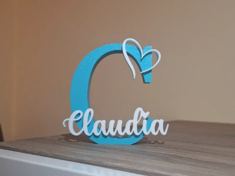Claudia, lettera C con nome, no ams