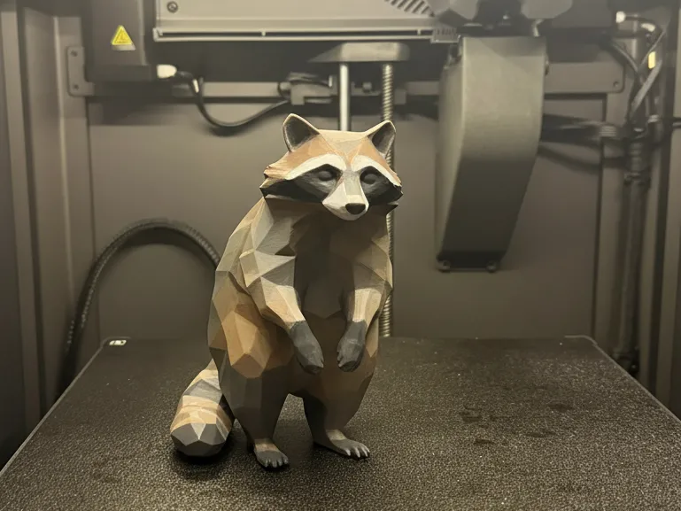 Low Poly Raccoon - Free 3D Print Model - MakerWorld