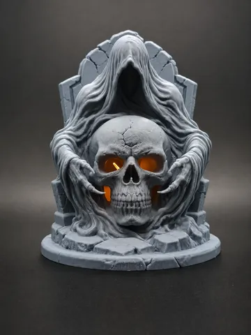 Accesorio de iluminación decorativa: Grim Reaper Skull Halloween Lantern — vista de referencia 4