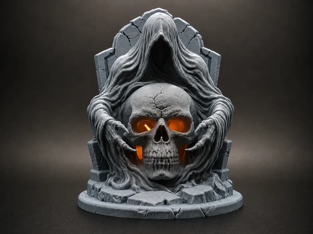 Accesorio de iluminación decorativa: Grim Reaper Skull Halloween Lantern. Referencia del modelo original.