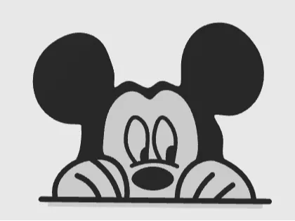 Mickey Mouse Light Switch Design With Lip