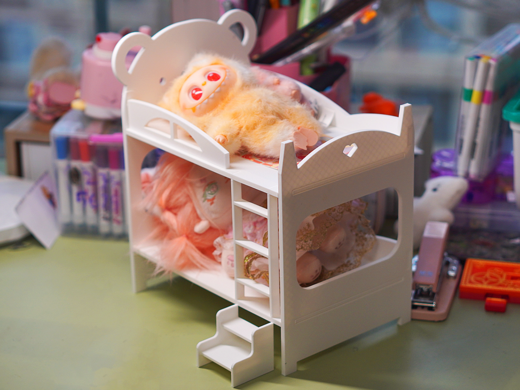 Miniatura 1 do modelo 3D 20厘米棉花娃娃，玩具上下床