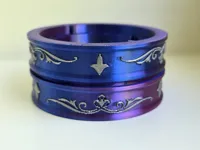 6 rings - colored embossed details