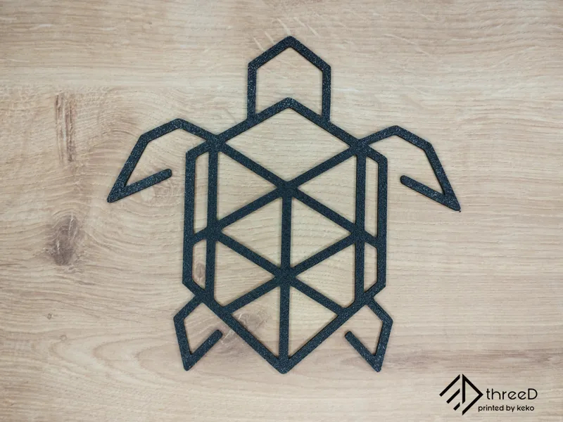 Geometric Turtle Wall Art | 2D Wall Decor
