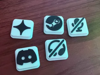 Console Deck v1/v2 Minimalist Raised Logo Buttons