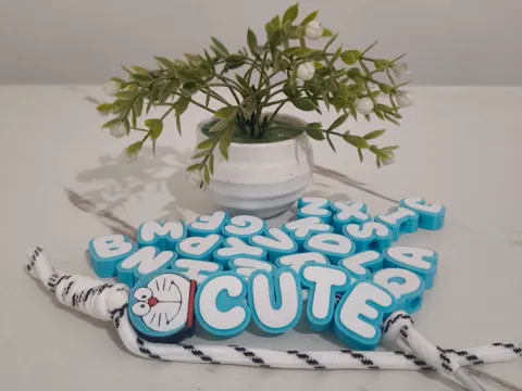 Llavero: Cute Chunky Alphabet Letter Charms — referencia de MakerWorld
