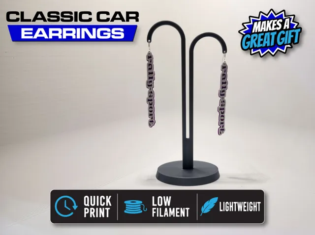 Camaro Rally Sport Script Earrings