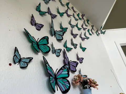 Cuadro decorativo en 3D: Butterfly Flight – 3D Wall Art — referencia de MakerWorld