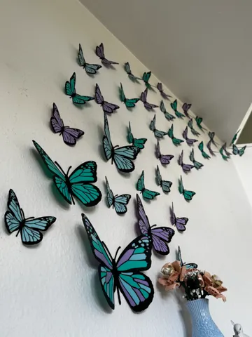 Cuadro decorativo en 3D: Butterfly Flight – 3D Wall Art — vista de referencia 2
