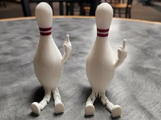 Bowling pin buddy w/ finger