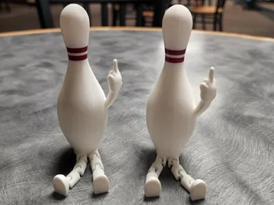 Bowling pin buddy w/ finger