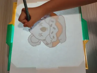 Tavolino in vetro per copia disegni